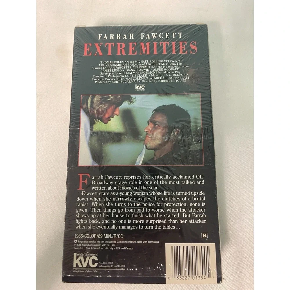 Extremities (VHS, 1987) Farrah Fawcett Vintage Video ‎ VTG